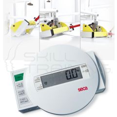 Electronic bed and dialysis scale with equipment trolley