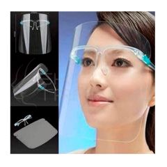 Mascara transparente protector facial con gafas