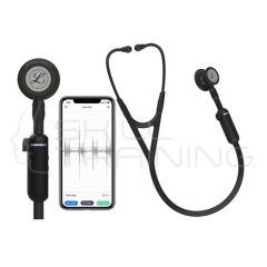 3M Littmann CORE - Estetoscopio digital, pecho negro, tubo, tallo y auriculares