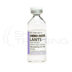 Demo Dose Lantis Insulin 10mL clear in tall v